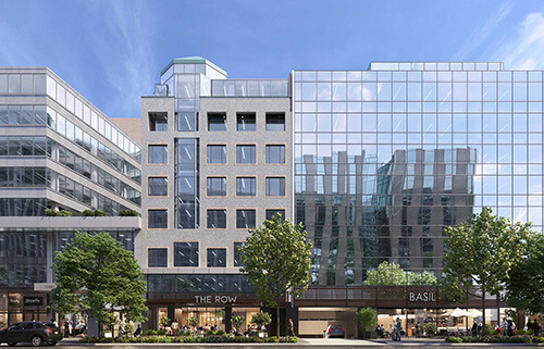 The Row modern commercial building with ground floor retail